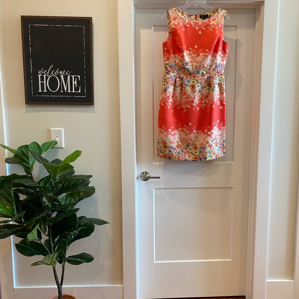 Colorful, Patterned, Knee-length Dress